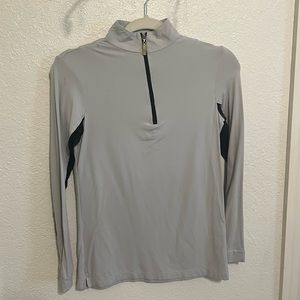 Tailored Sportsman icefil equestrian riding top XS pale gray